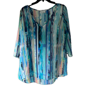 Como summer blue and white Top PL. ‎  XO1